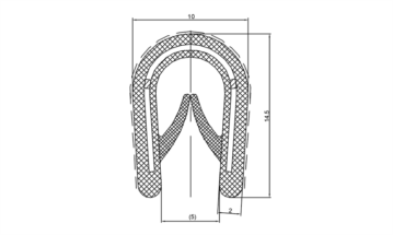 PVC Klemprofil m/ stålindlæg 1-4 mm