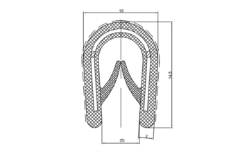 PVC Klemprofil m/ stålindlæg 1-4 mm