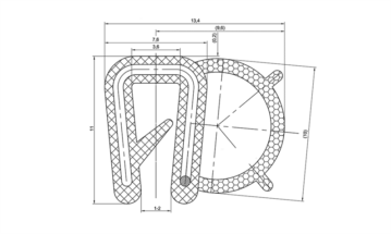 EPDM Clamping Profile with 1–2 mm Steel Insert