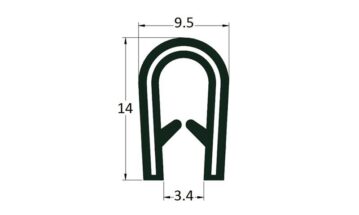 PVC Klemprofil m/ rustfrit stålindlæg