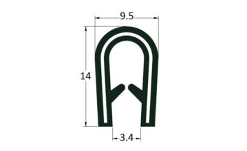 PVC Klemprofil m/ rustfrit stålindlæg