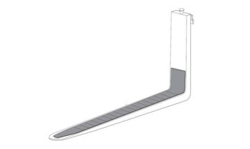 Fork protectors for forklifts - non-marking black rubber