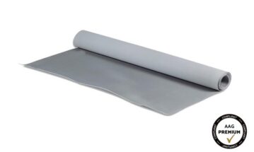 Fine-ribbed rubber mat, gray - Premium