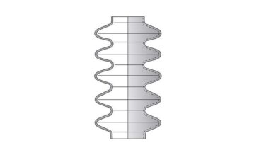 Gummibælg NBR Ø20 - Ø10 mm