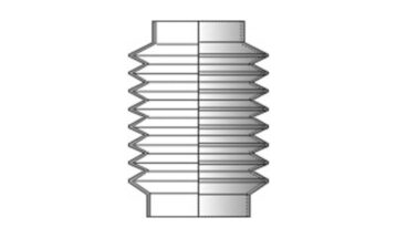 NBR rubber bellows, Ø45–Ø40 mm